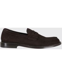 Doucal's - Penny Suede Loafers - Lyst