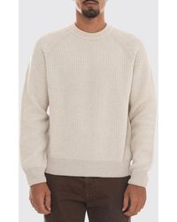 BOSS - Relaxed Fit Virgin Wool Blend Crew Neck Jumper With Ribbed Trims - Lyst