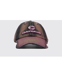 Camper - Cotton Denim Baseball Cap With Contrast Logo - Lyst