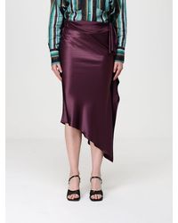 Pinko - Asymmetric Satin Skirt - Lyst