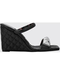 Philipp Plein - Leather Wedge Sandals With Stud Embellishments - Lyst