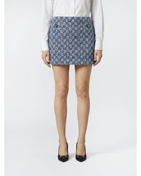 Gucci - Cotton Tweed Mini Skirt - Lyst