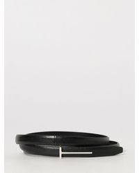 Tom Ford - Adjustable Calfskin Leather Belt With T Monogram Buckle - Lyst