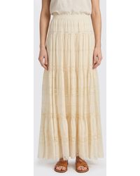 Ermanno Scervino - Cotton Skirt With Flounce - Lyst