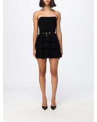 Elisabetta Franchi - Off-The-Shoulder Jersey Mini Sheath Dress With Ruffles - Lyst