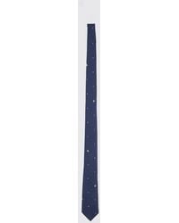 Paul Smith - Pure Silk Tie With Embroidered Polka Dots And Logo Loop - Lyst
