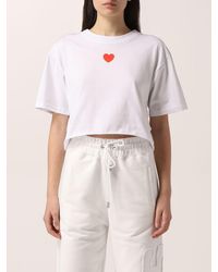Gcds - Cotton Cropped T-shirt - Lyst