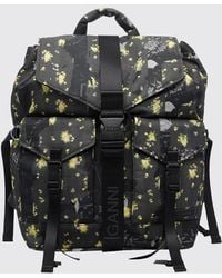 Ganni - Recycled Polyamide Backpack With Floral Print - Lyst
