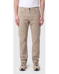 Stone Island - Slim Fit Cotton Denim Jeans With Compass Logo Patch - Lyst
