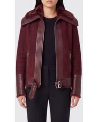 Patrizia Pepe - Cropped Faux Fur Jacket With Classic Collar And Zip Pockets - Lyst