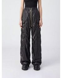 Rick Owens - Drawstring High-Waisted Cargo Trousers - Lyst