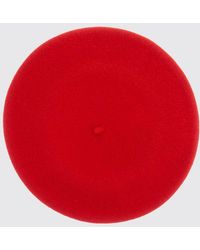 Borsalino - Pure Wool Beret With Applied Logo - Lyst