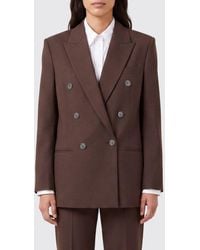 Dondup - Double-Breasted Wool Blazer With Peak Lapels And Regular Fit - Lyst