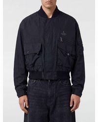 Vivienne Westwood - Orb Logo Cotton Bomber Jacket With Patch Pockets - Lyst