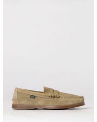 Paraboot - Classic Suede Loafers With Penny Bar And Rubber Sole - Lyst
