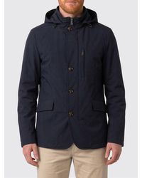 Moorer - Single-Breasted Technical Fabric Coat With Hood - Lyst
