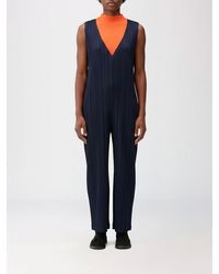 Pleats Please Issey Miyake - Pleated Off-The-Shoulder Crêpe Jumpsuit - Lyst