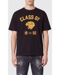 Valentino Garavani - Crewneck Cotton T-Shirt With Vlogo Signature Print - Lyst