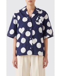 Jacquemus - Marin Short-Sleeved Cotton Shirt With Heart Print - Lyst
