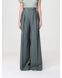 Max Mara - Giallo Wide-Leg Wool Blend Trousers - Lyst
