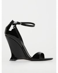 Ferragamo - Vidette Patent Leather Sandals With Wedge - Lyst