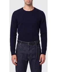 Drumohr - Crew-Neck Lambswool Jumper With Ribbed Trim - Lyst
