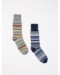 Paul Smith - Set 2 Paia Di Calze Signature Stripes - Lyst