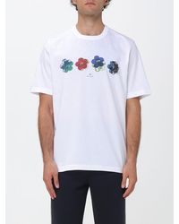 Paul Smith - All-Over Floral Print Organic Cotton T-Shirt With Logo - Lyst