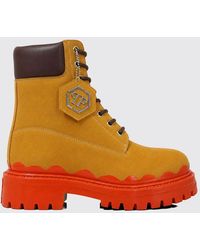 Philipp Plein - Nabuk Lace-Up Boots Immersed - Lyst