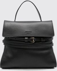 Moschino - Tie Me Leather Mini Handbag With Shoulder Strap - Lyst