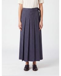 P.A.R.O.S.H. - P.A.R.O.S.H. Ludy High-Waisted Pleated Wool-Blend Midi Wrap Skirt - Lyst
