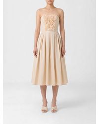 Elisabetta Franchi - Taffeta Midi Dress - Lyst