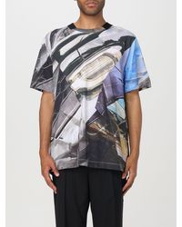 Helmut Lang - T-shirt in cotone con stampa astratta - Lyst