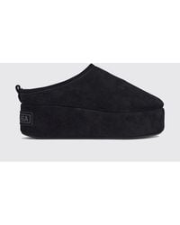 Balenciaga - Alaska Suede Platform Mules With Shearling Lining - Lyst