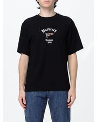 Burberry - Slim Fit Cotton T-Shirt With Graphic Print And Contrast Logo - Lyst