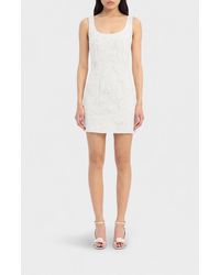 ROTATE BIRGER CHRISTENSEN - Mesh Mini Dress With Floral Print - Lyst