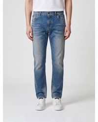 Dolce & Gabbana - Dolce &Amp Gabbana Slim Fit Cotton Denim Jeans With Logo Plaque - Lyst