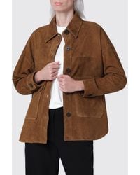 Arma - Suede Lambskin Shirt Jacket With Patch Pockets - Lyst