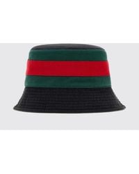 Gucci - Cotton Twill Bucket Hat With Web Stripe Detail - Lyst