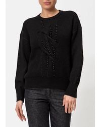 Twinset - Beaded Ribbed-Knit Wool-Blend Crew-Neck Jumper - Lyst