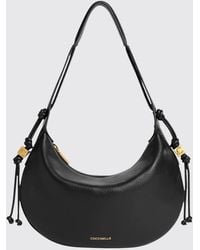 Coccinelle - Thess Grained Leather Shoulder Bag With Zip Closure - Lyst