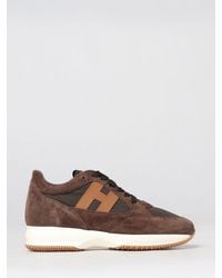 Hogan - H580 Suede And Mesh Sneakers With Side H Logo - Lyst
