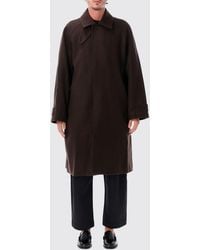 Studio Nicholson - Single-Breasted Long Wool Coat With Dropped Shoulders - Lyst