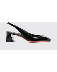 Santoni - Patent Leather Slingback Pumps - Lyst