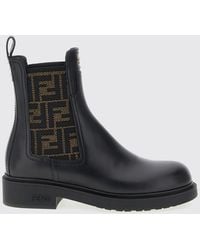 Fendi - Filo Leather Ankle Boots - Lyst