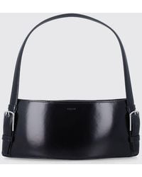 Coperni - Ergonomic Brushed Leather Shoulder Bag With Impressed Logo - Lyst