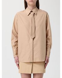 Elisabetta Franchi - Cotton Shirt With Tie - Lyst