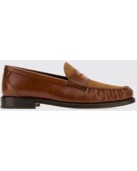 Brunello Cucinelli - Suede Penny Loafers With Penny Bar - Lyst