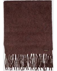 Golden Goose - Rectangular Alpaca Wool Blend Scarf With Fringed Edges - Lyst