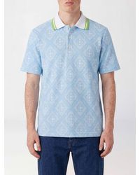 CASABLANCA - Cotton Polo Shirt With All-Over Logo - Lyst